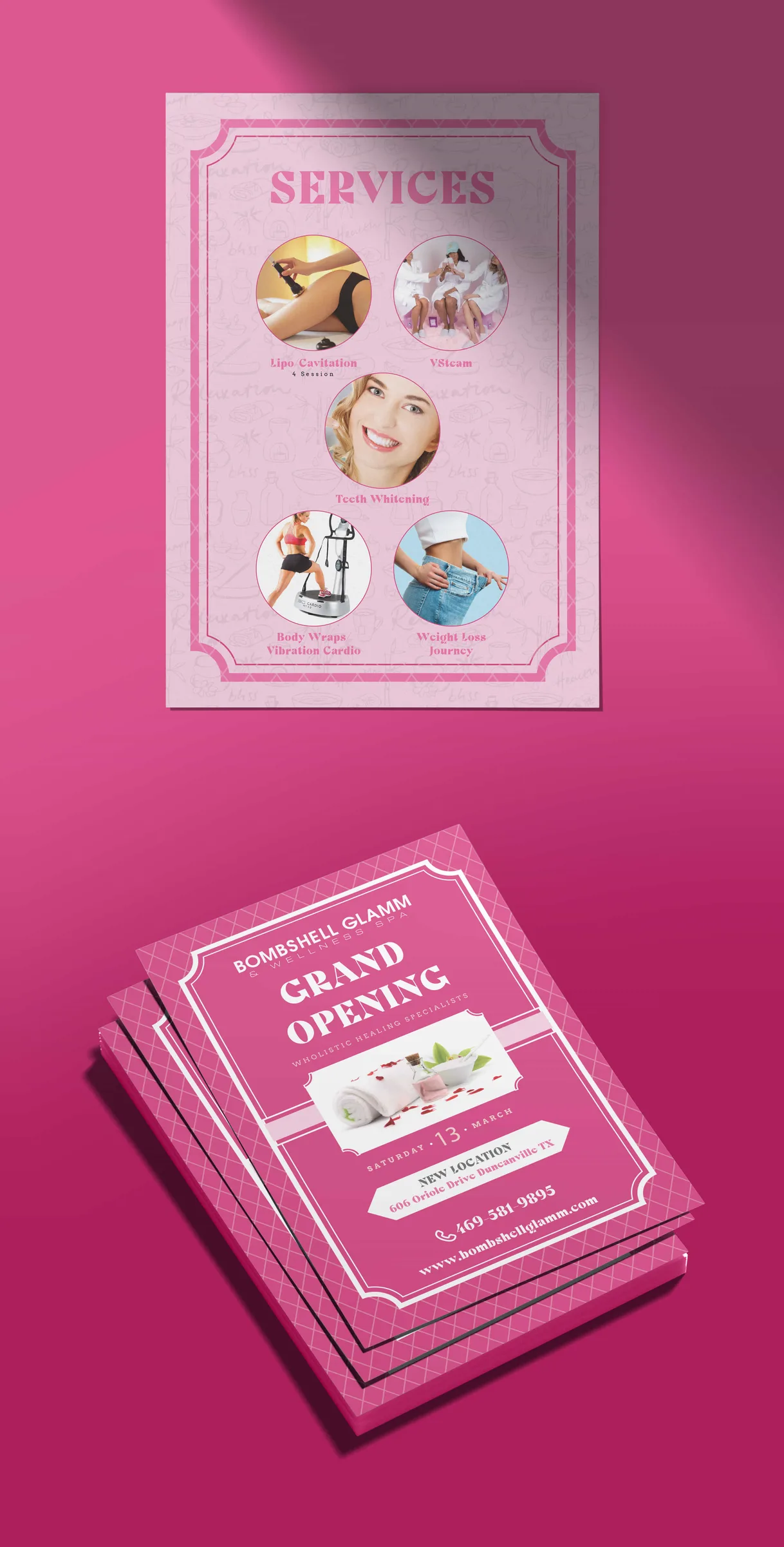 Bombshell Glamm — Grand Opening flyer — image 1