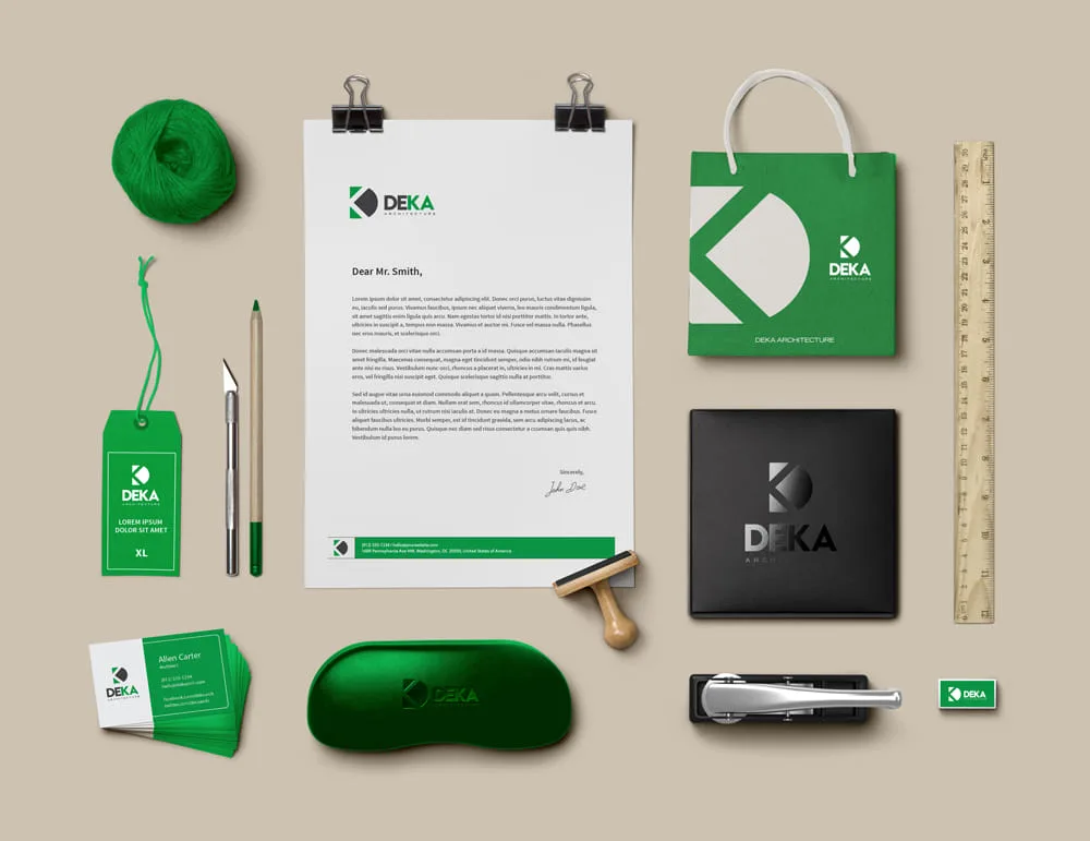 DEKA Architecture — brand identity system