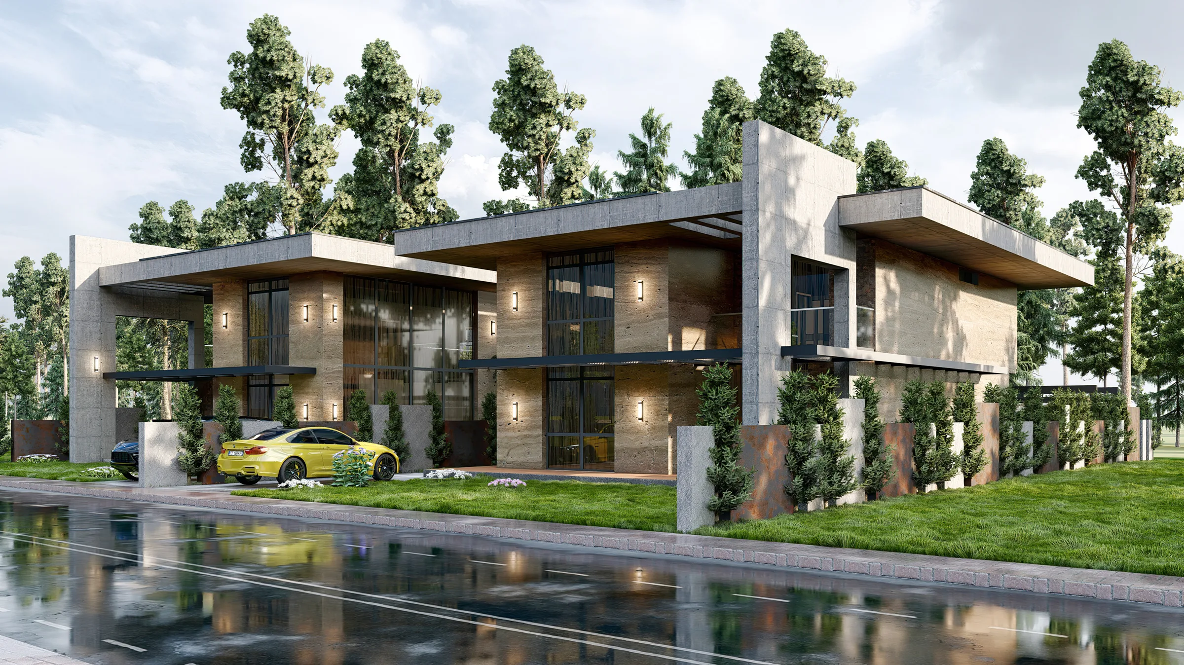 Modern courtyard villa duplex — image 1