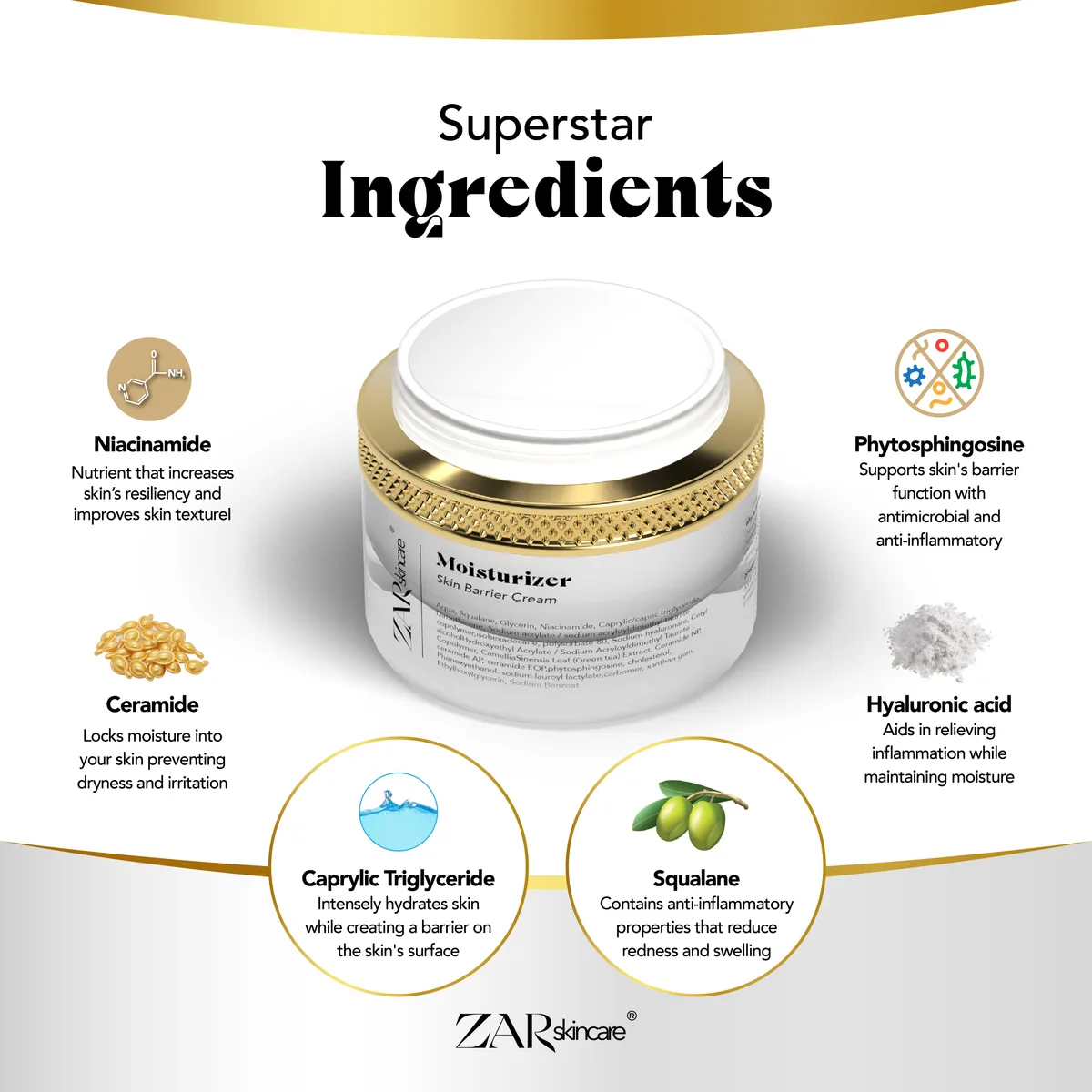 ZAR Skincare — Moisturizer listing